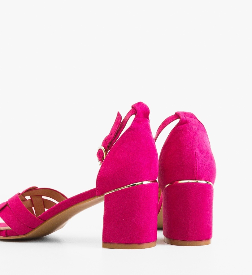 Sandale cu toc Larson Fuchsia - Img 2