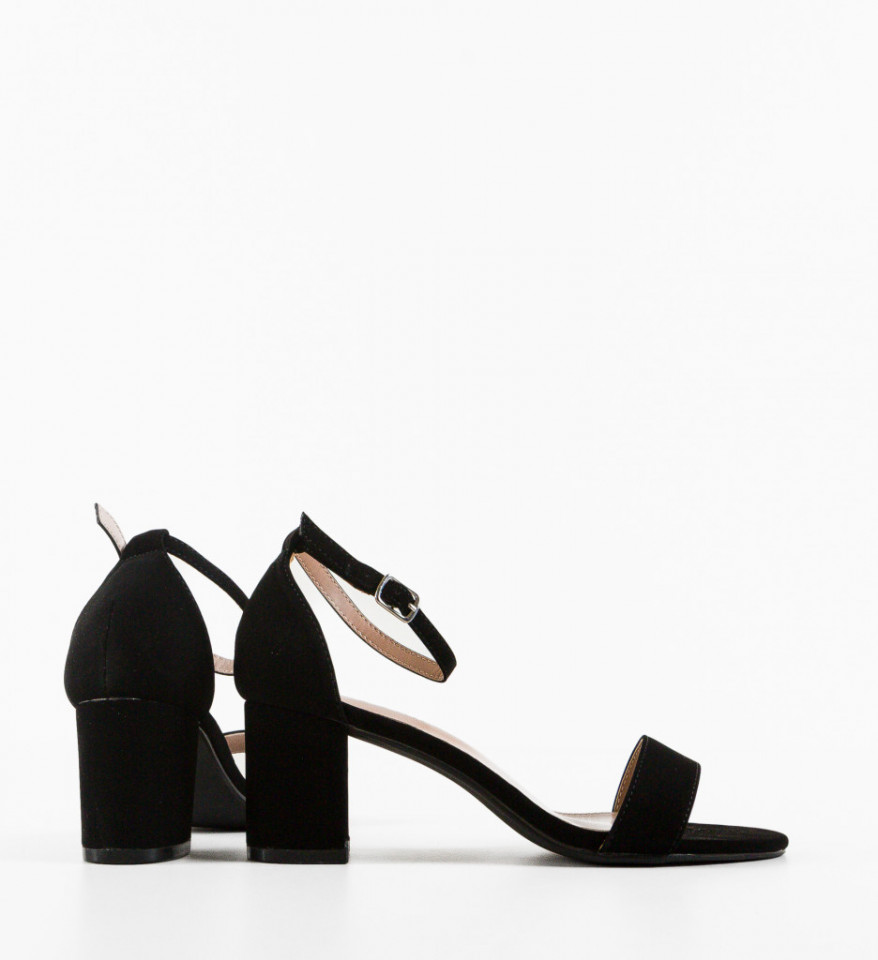 Sandale cu toc Leire Negre 2 - Img 2