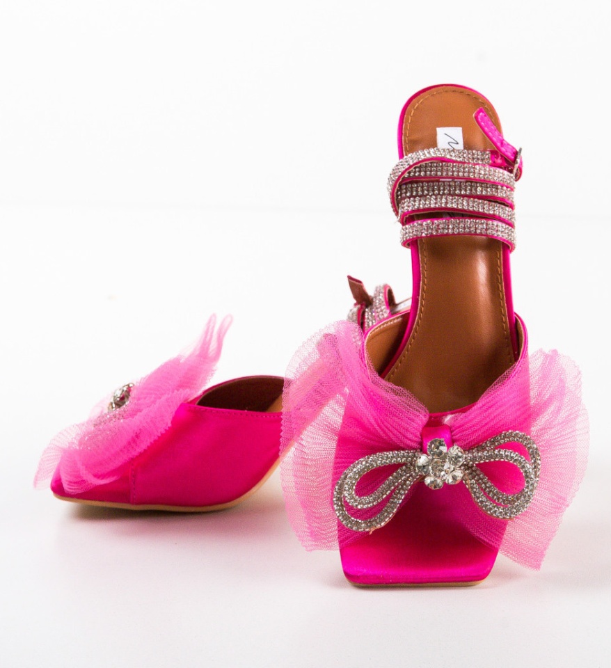 Sandale cu toc Lossa Fuchsia - Img 12