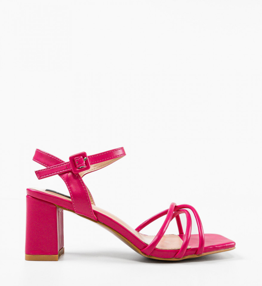 Sandale cu toc Mpho Fuchsia