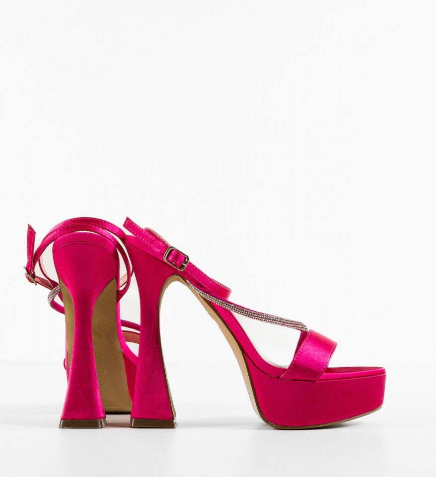 Sandale cu toc Nastia Fuchsia - Img 2