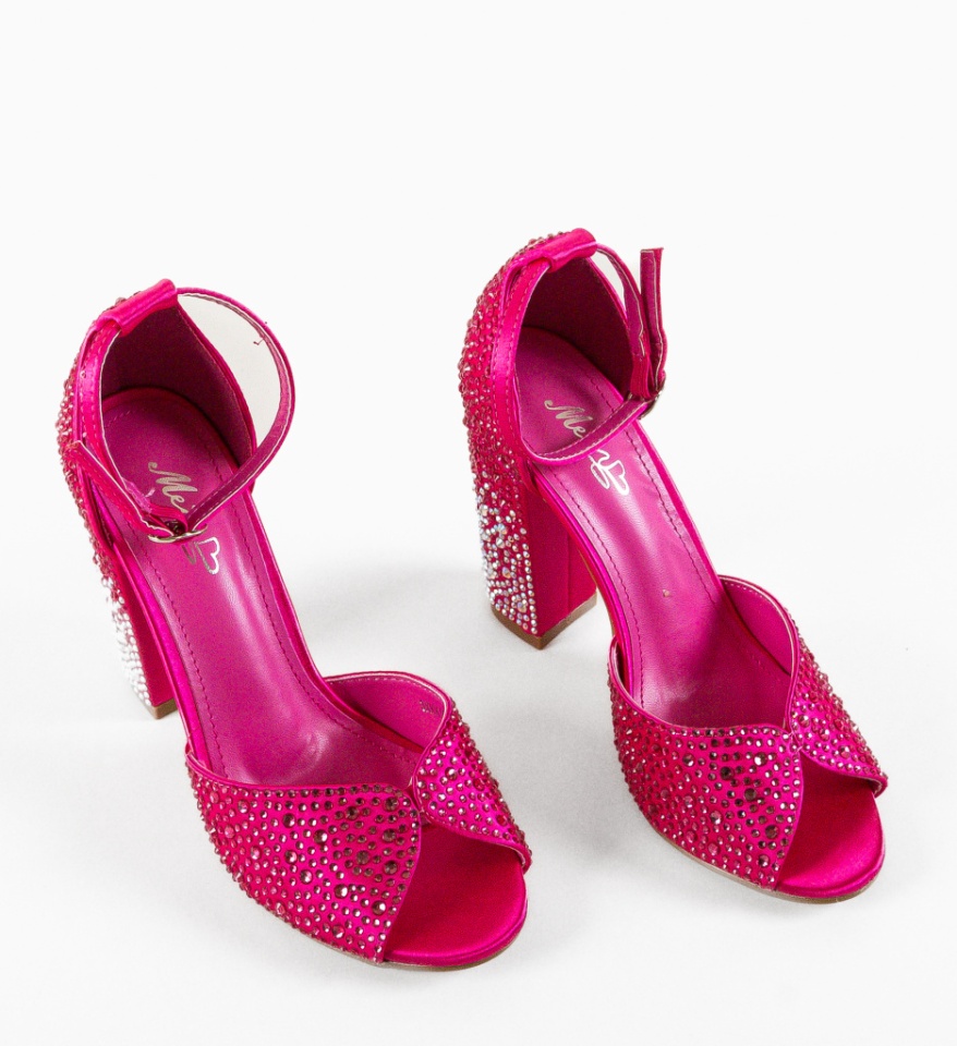 Sandale cu toc Rubyna Fuchsia - Img 4
