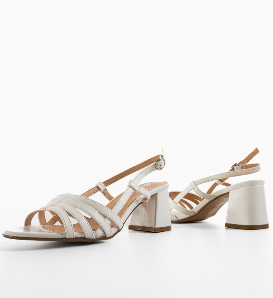 Sandale cu toc Stussy Albe - Img 3