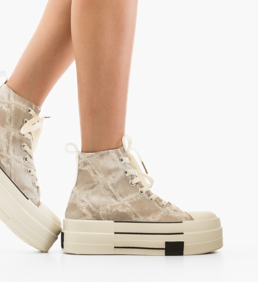 Sneakers dama Adal Bej - Img 6