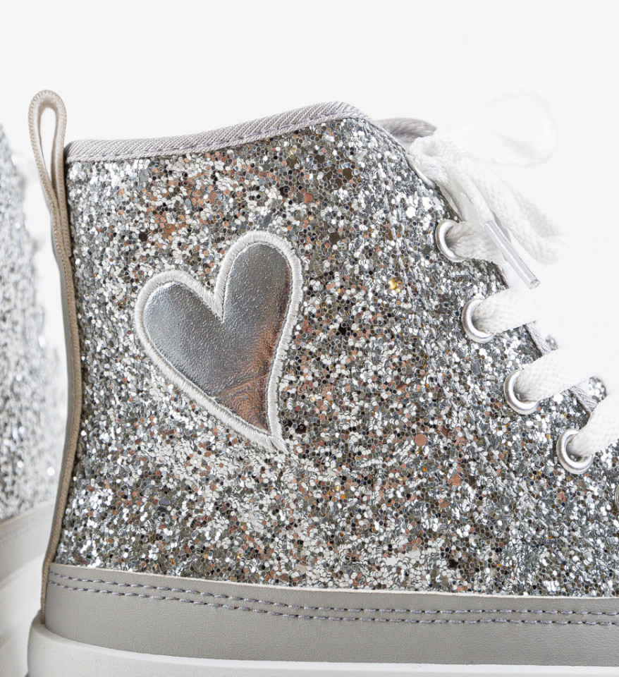Sneakers dama Cuore Argintii - Img 4
