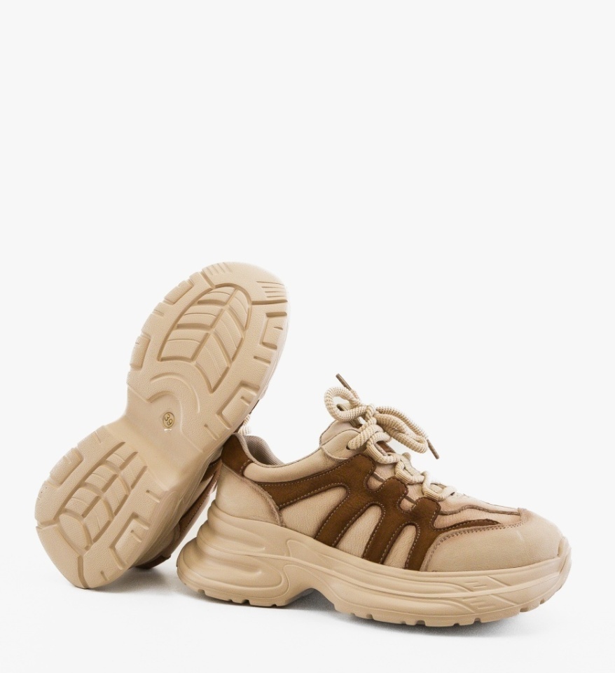 Sneakers dama Iman Bej 2 - Img 2