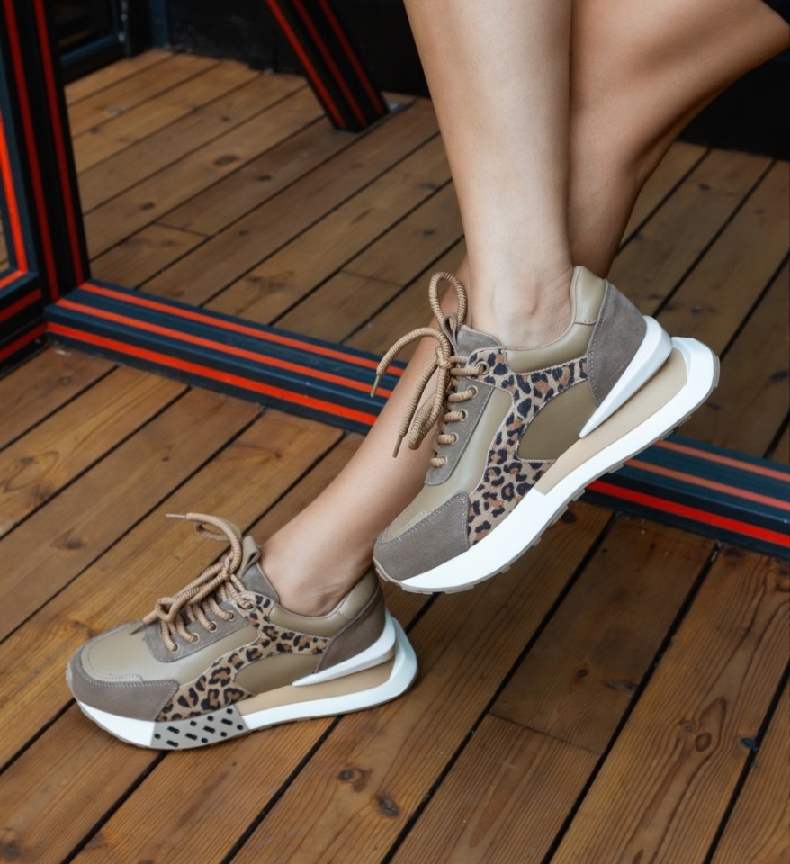Sneakers dama Klery Khaki - Img 4