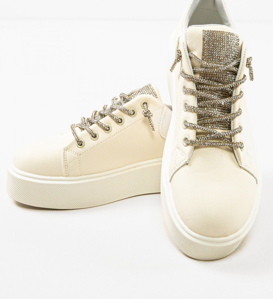 Sneakers dama Laro Bej - Img 4