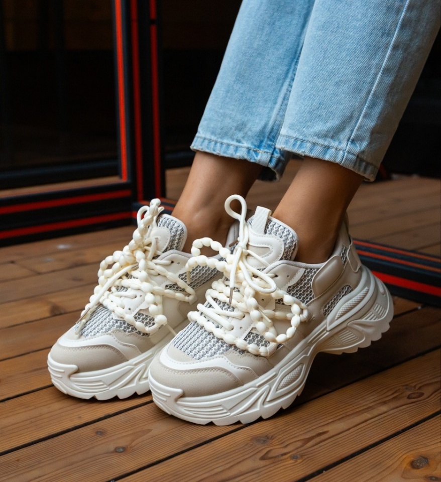 Sneakers dama Lyud Bej - Img 6