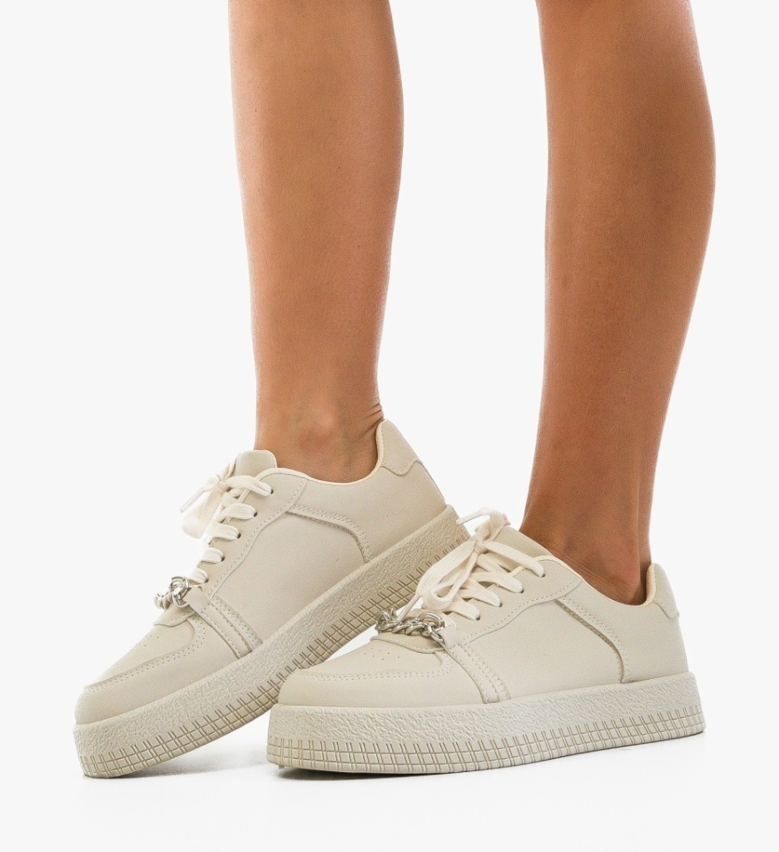 Sneakers dama Myrga Bej - Img 5