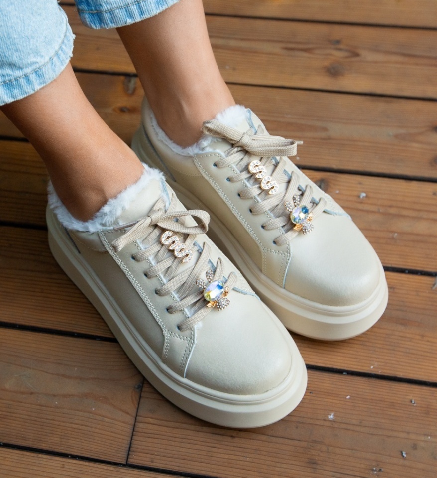 Sneakers dama Neraro Bej - Img 6