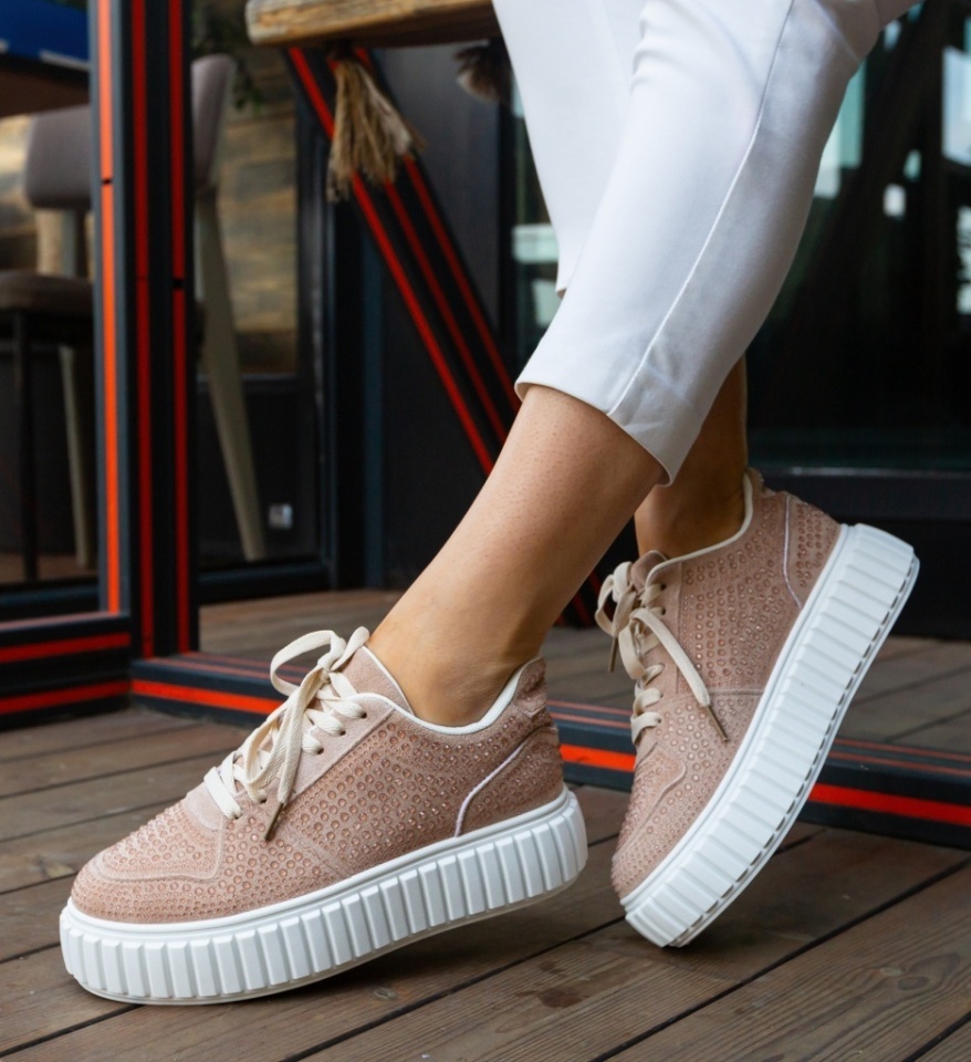 Sneakers dama Nirat Khaki - Img 4