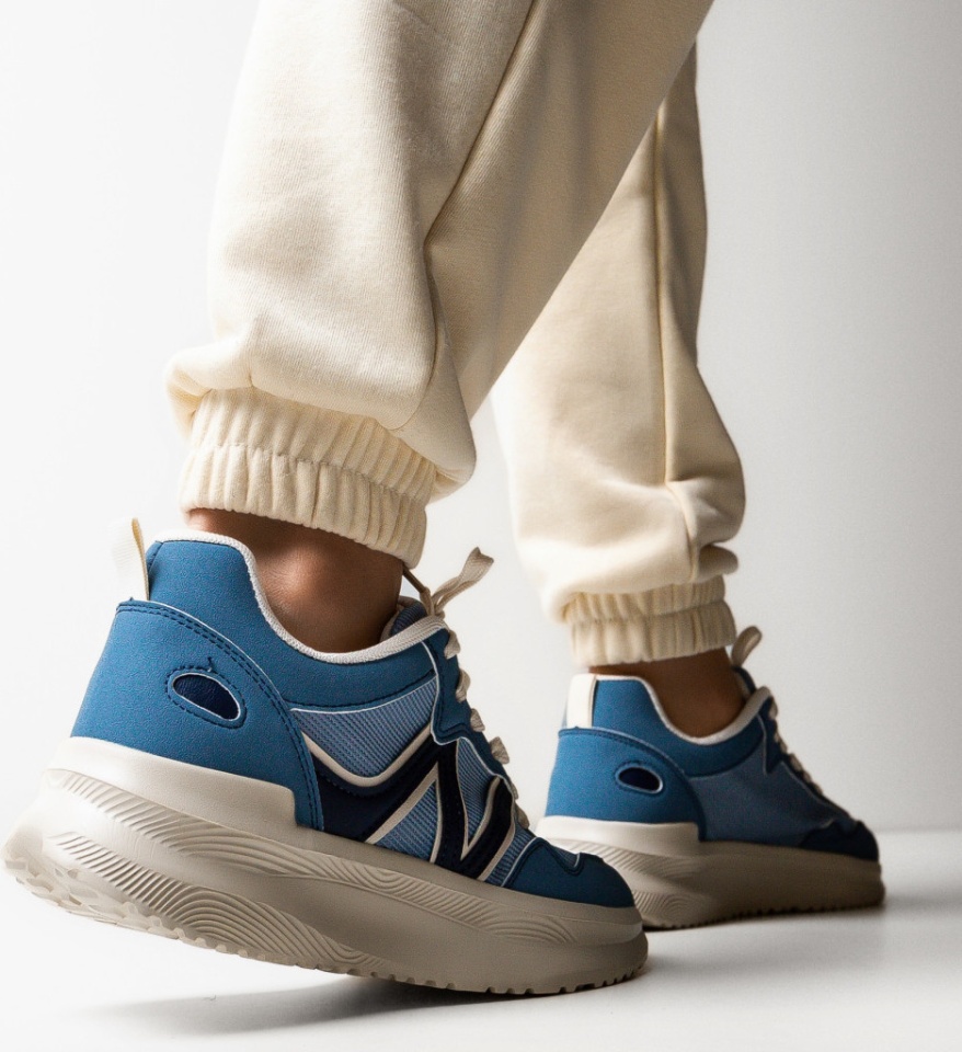 Sneakers dama Osborne Albastri - Img 7