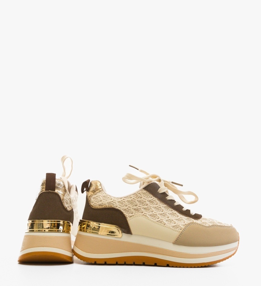 Sneakers dama Sertom Bej - Img 3
