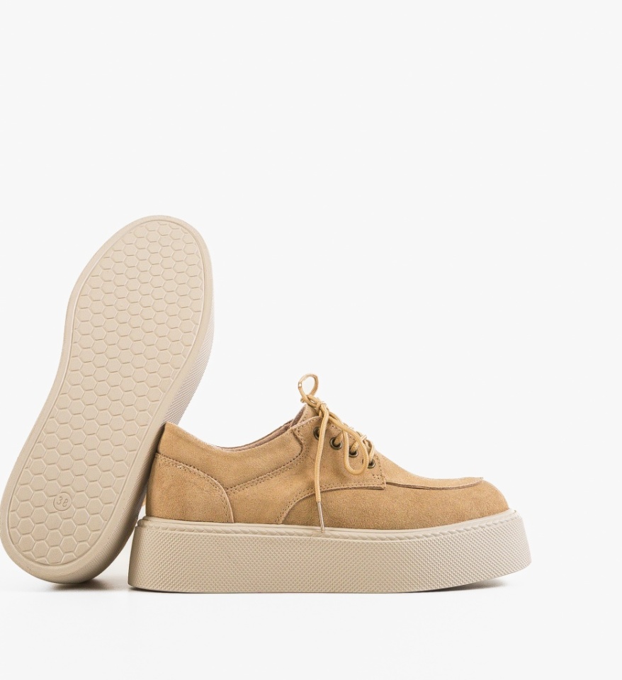 Sneakers dama Sweep Bej - Img 4