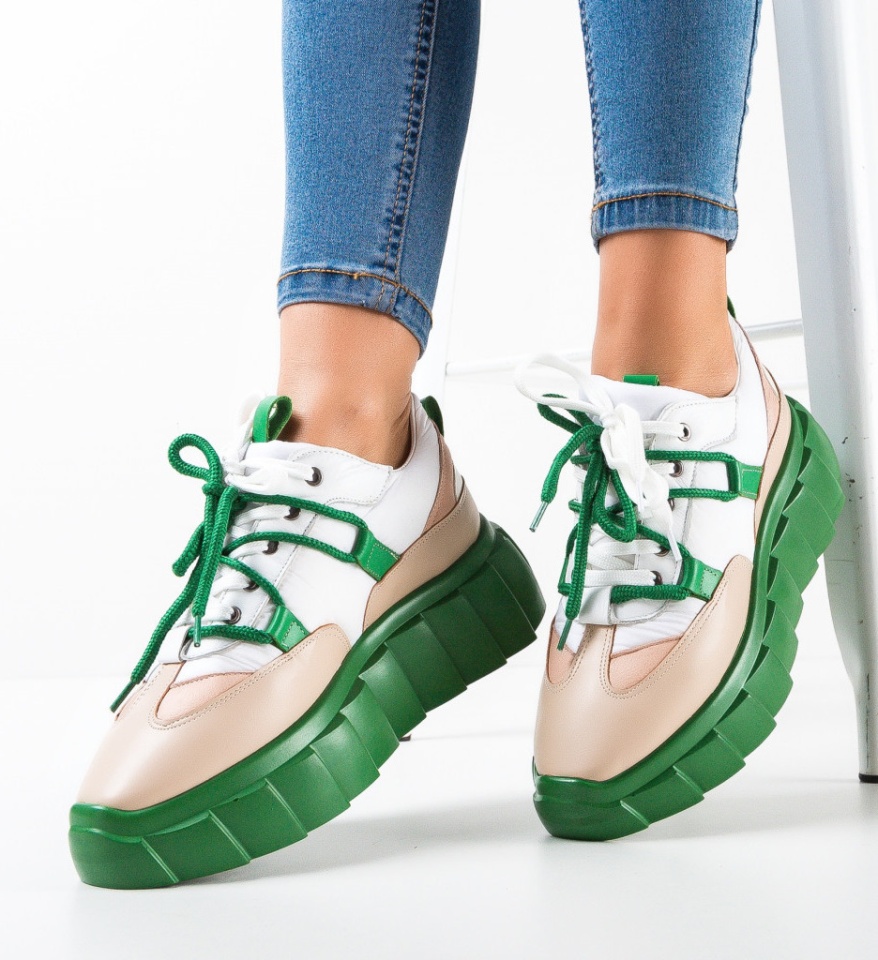 Sneakers dama Topy Bej - Img 6