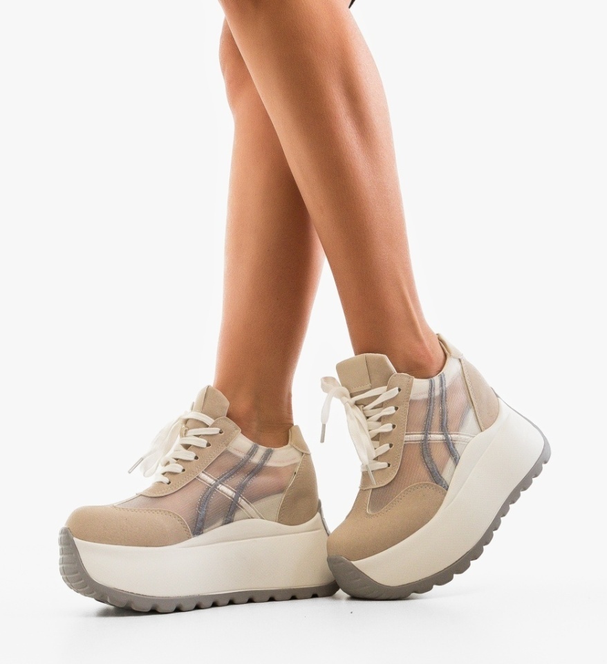 Sneakers dama Torina Bej - Img 2