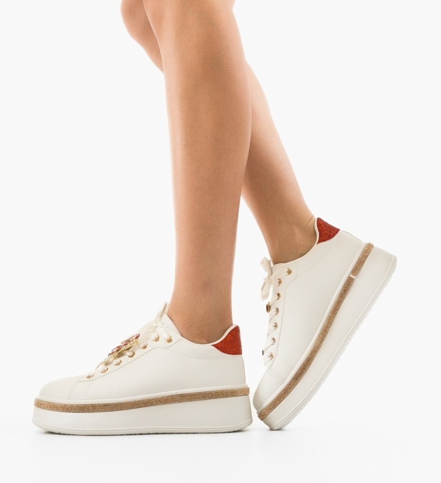 Sneakers dama Weland Rosii - Img 4