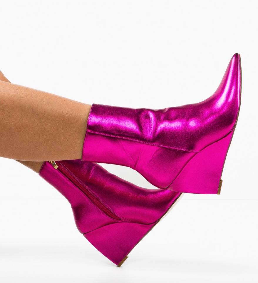 Botine dama Delila Fuchsia - Img 4
