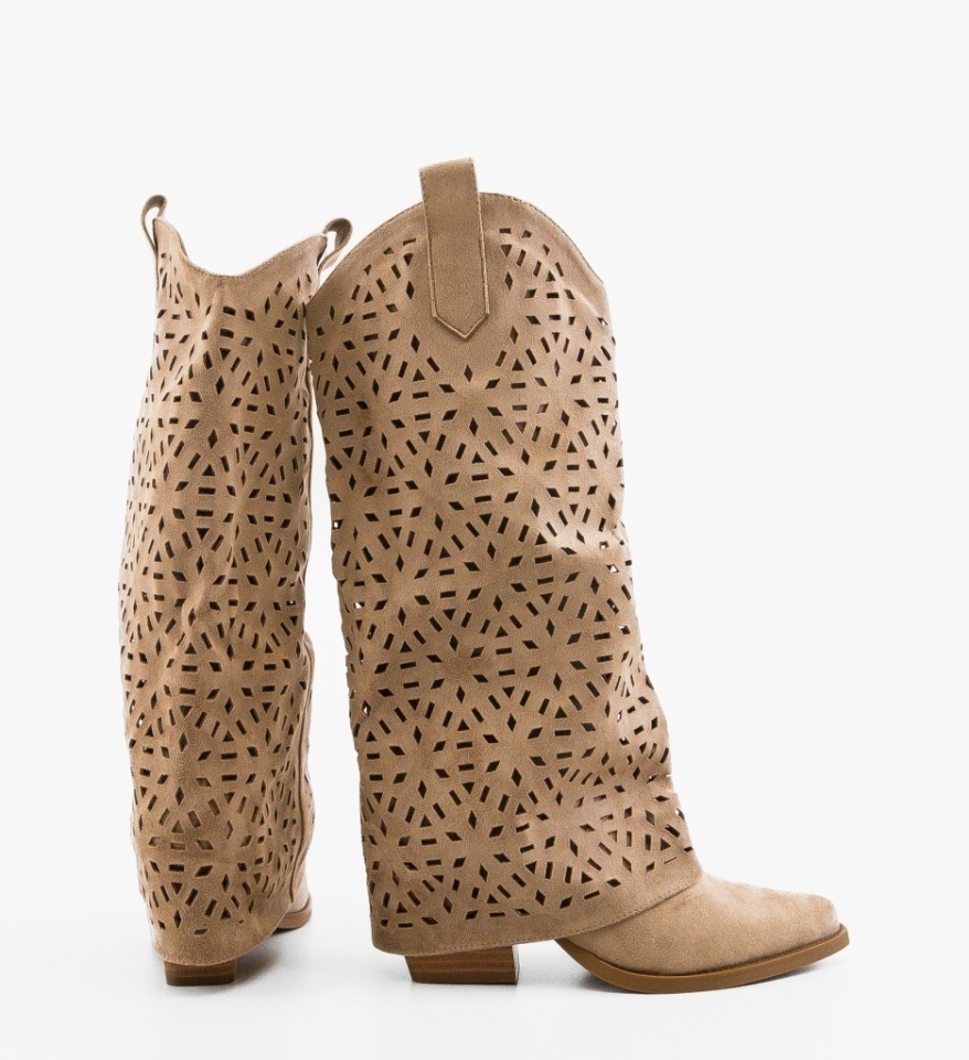 Cizme dama Herte Khaki - Img 3