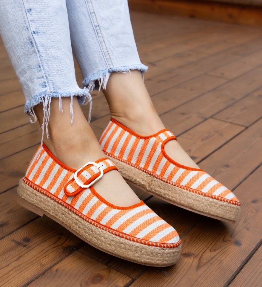 Espadrile dama Gamny Portocalii - Img 5