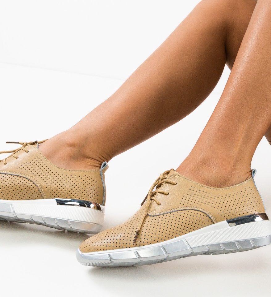 Pantofi Casual Albert Bej - Img 14