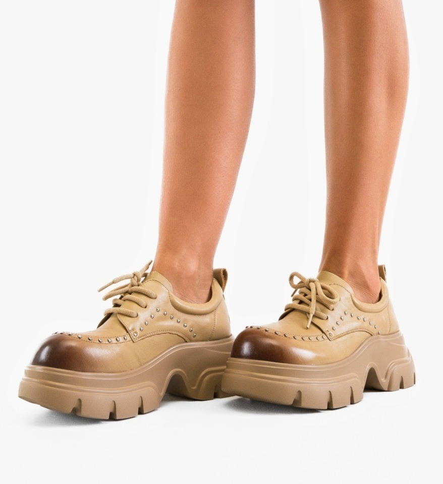 Pantofi Casual Anish Bej - Img 5