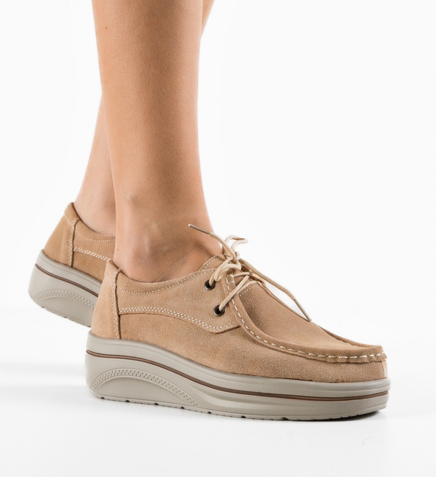 Pantofi Casual Auron Bej - Img 8