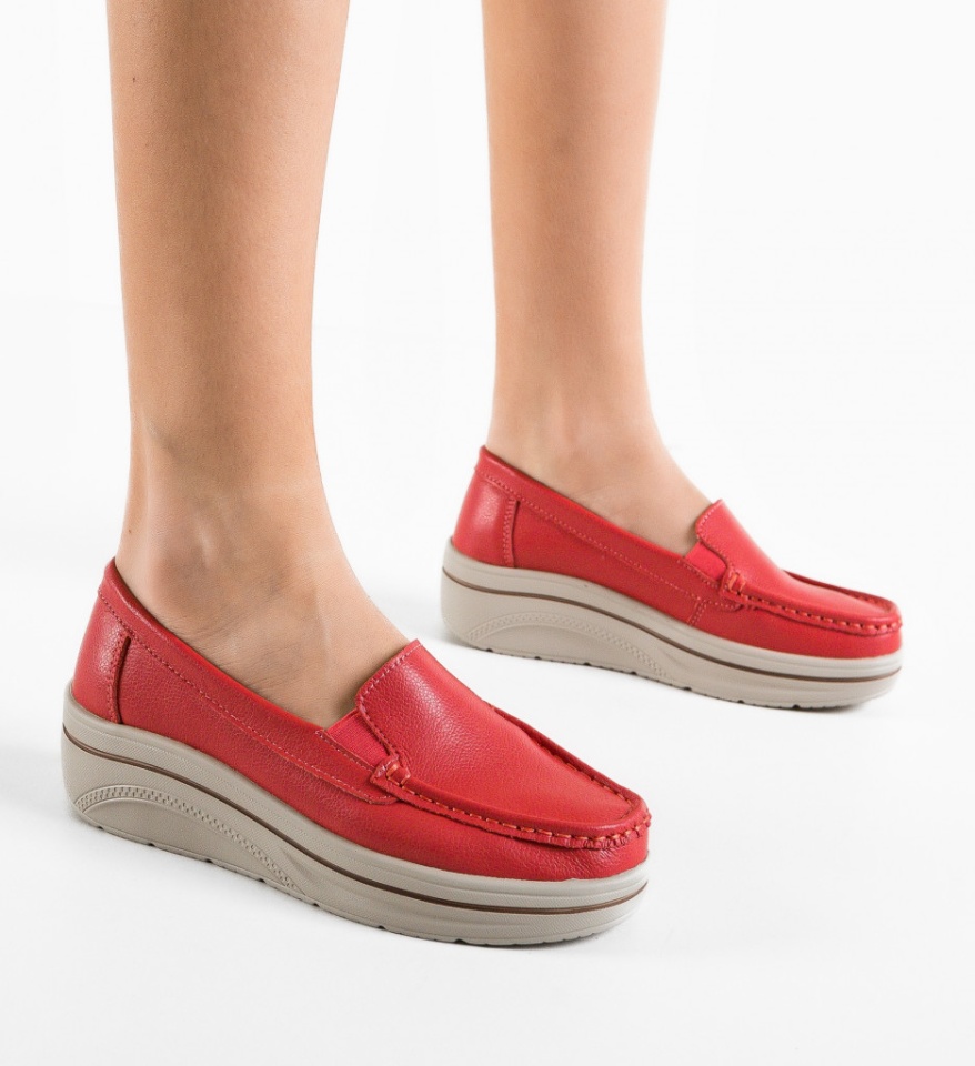 Pantofi Casual Brienne Rosii - Img 5