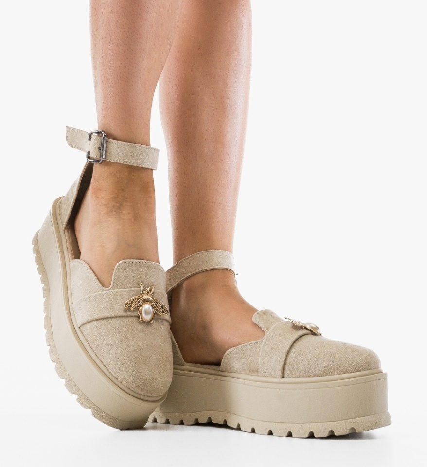 Pantofi Casual Bynna Bej - Img 3