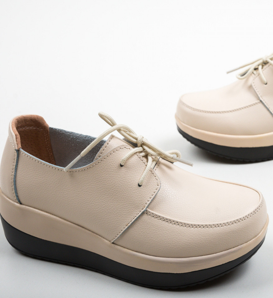 Pantofi Casual Creamt Bej - Img 2