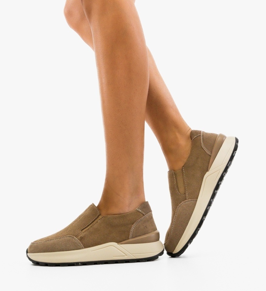 Pantofi casual dama Derina Bej - Img 6