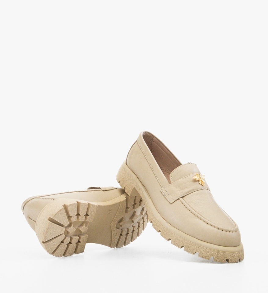 Pantofi casual dama Fosere Bej - Img 4
