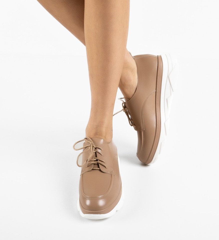 Pantofi casual dama Frelly Khaki - Img 6