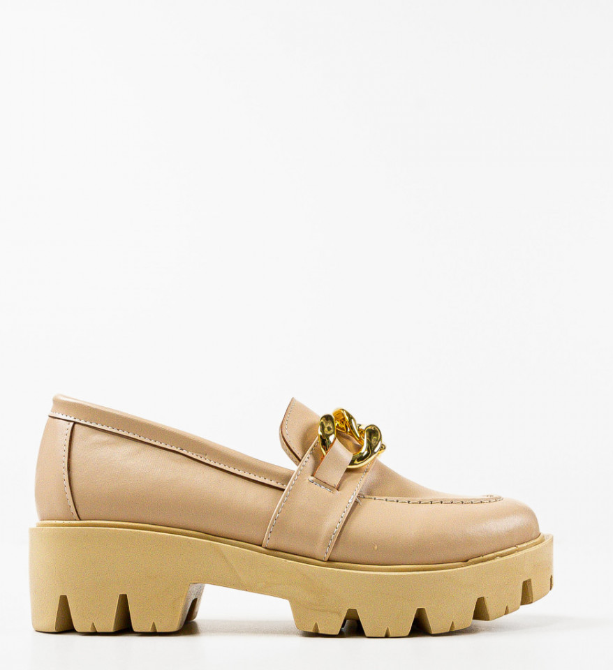 Pantofi Casual dama Gely Bej 2 - Img 2