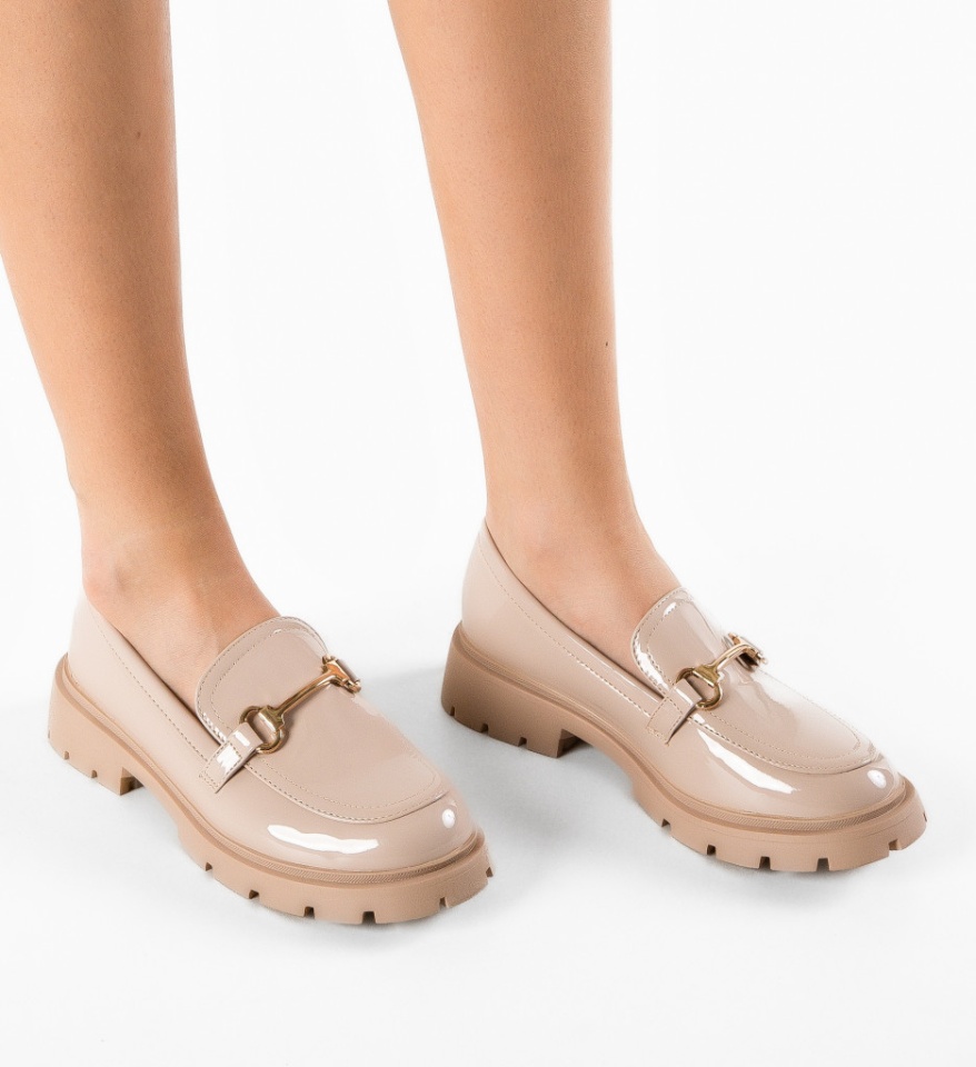 Pantofi Casual dama Gobba Bej - Img 12