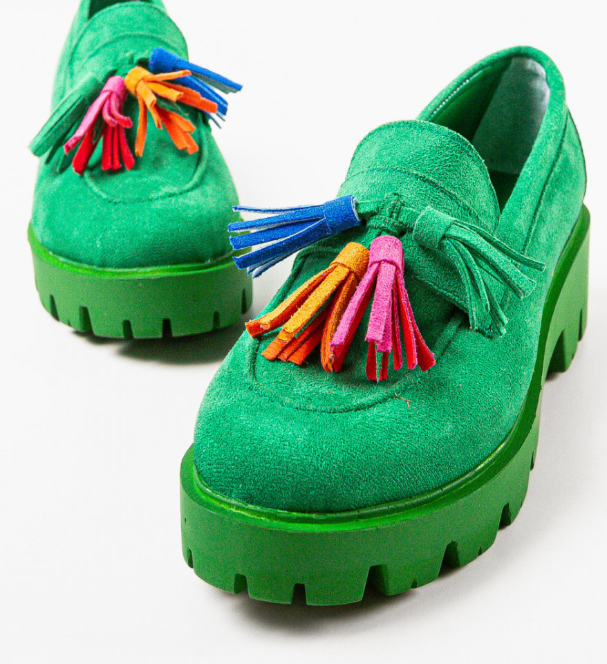 Pantofi Casual dama Kuciure Verzi - Img 10