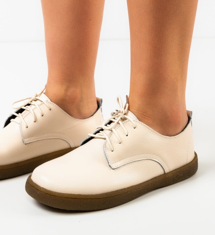 Pantofi casual dama Lactose Bej - Img 4