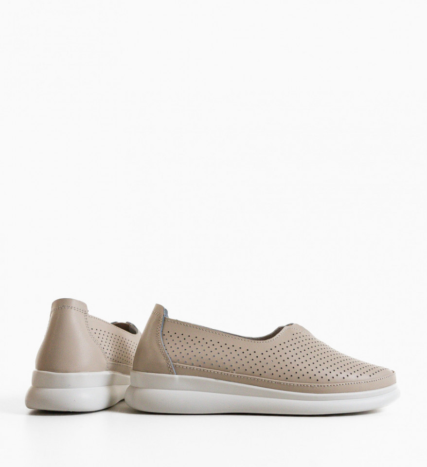 Pantofi Casual dama Maur Bej - Img 3