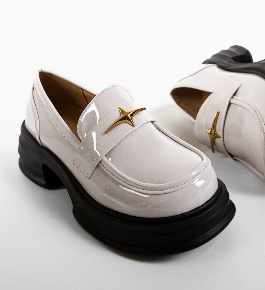 Pantofi Casual dama Mezony Bej - Img 2