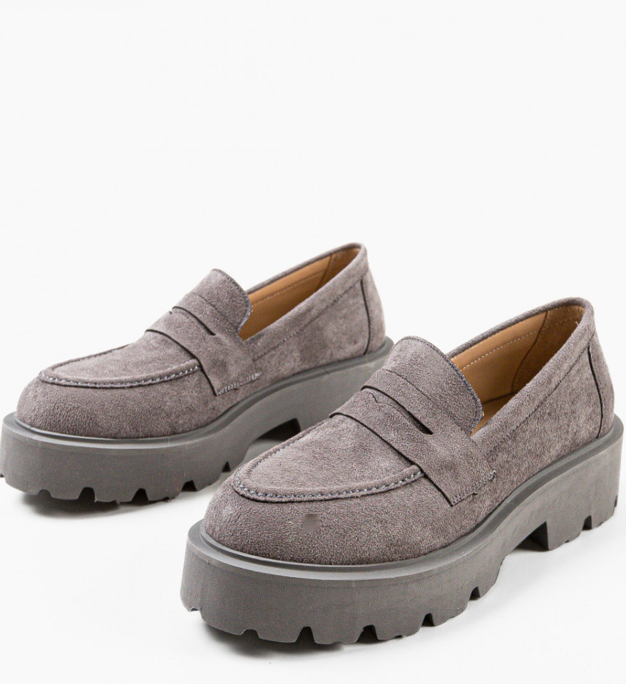 Pantofi Casual dama Punde Gri - Img 2