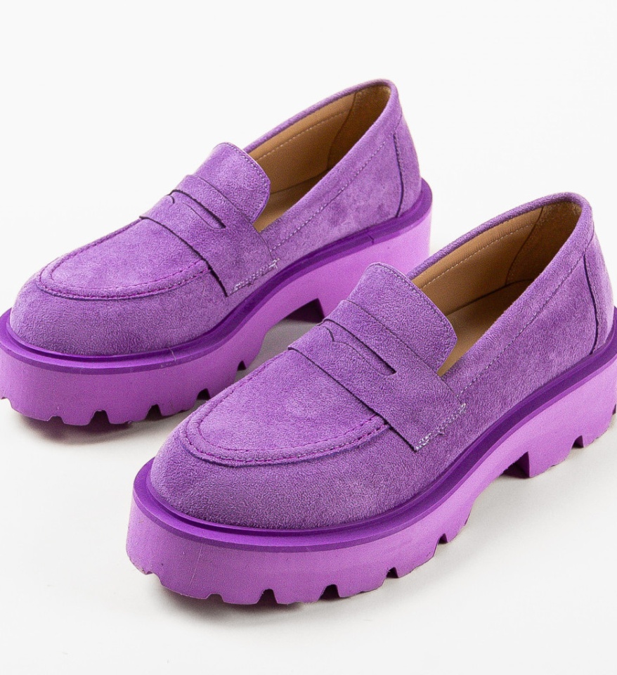 Pantofi Casual dama Punde Mov - Img 10