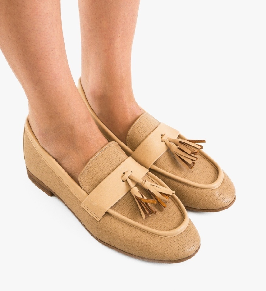 Pantofi casual dama Singleto Bej - Img 1