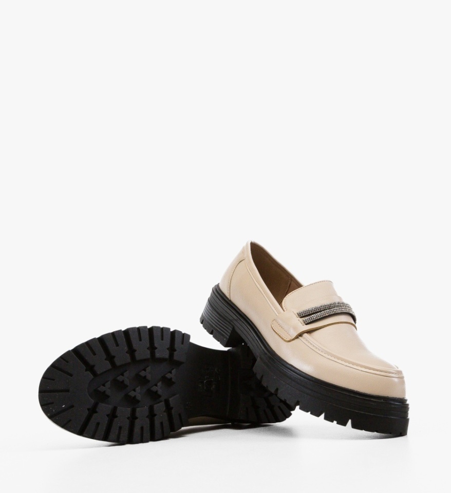 Pantofi casual dama Uster Bej - Img 2