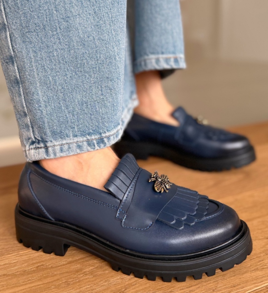 Pantofi casual dama Zenin Bleumarin - Img 8