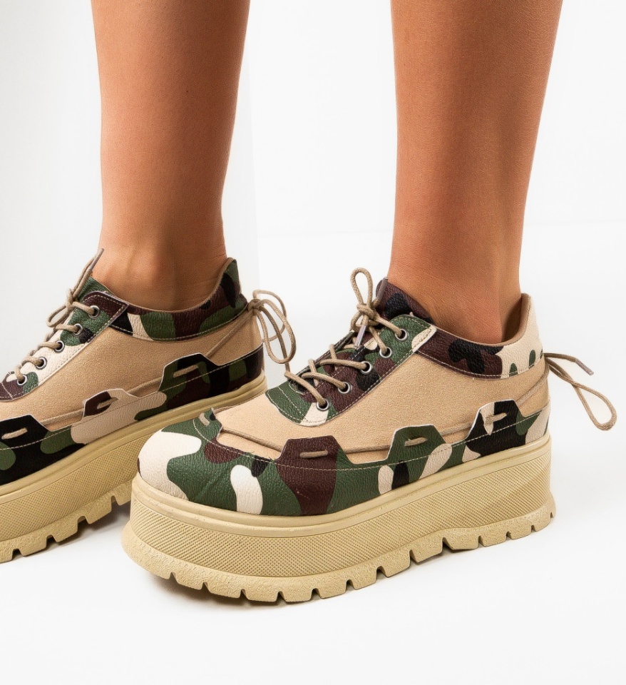 Pantofi Casual Danrta Khaki - Img 7