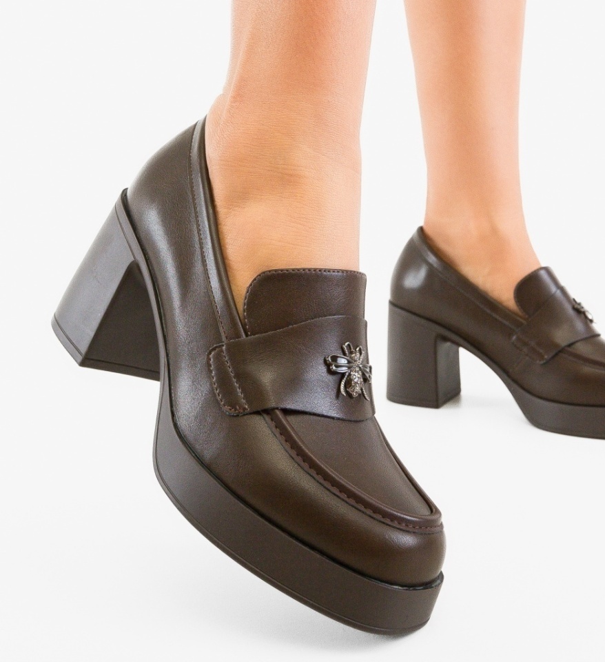 Pantofi Casual Diamus Maro - Img 4