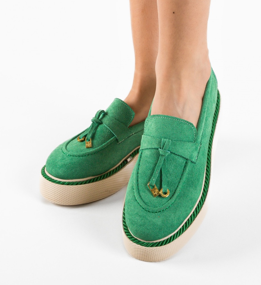 Pantofi Casual Golea Verzi - Img 8