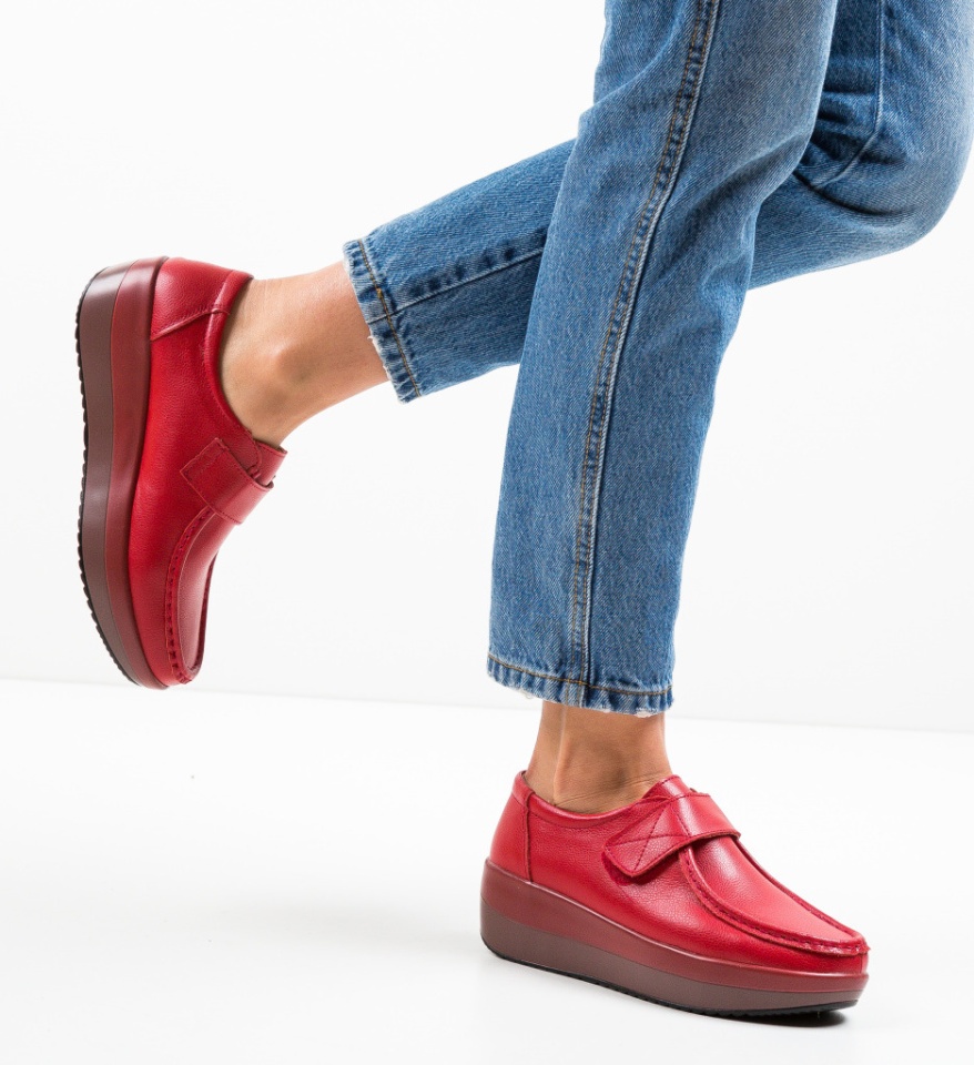 Pantofi Casual Groma Rosii - Img 10
