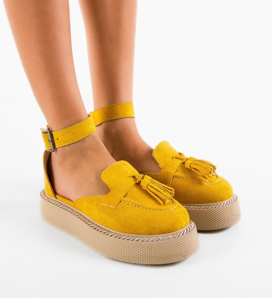 Pantofi Casual Kalin Galbeni - Img 5